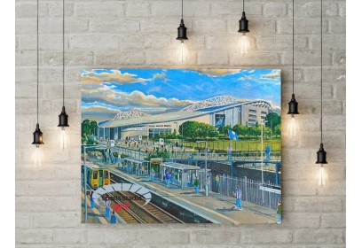 Brighton & Hove Albion FC Amex Stadium 'Going to the Match' Wall Art Canvas